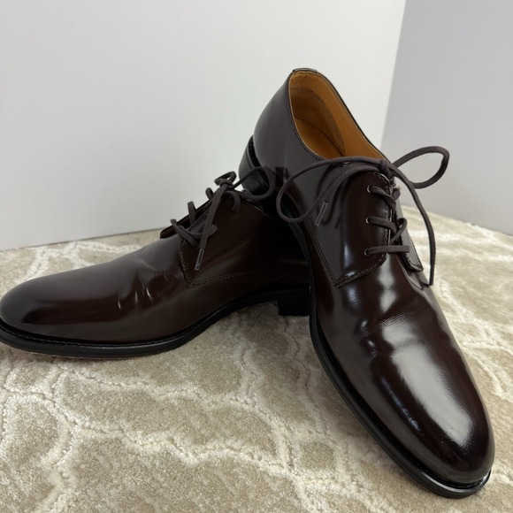 EXPRESS Brown Burgundy Leather Oxford Dress Shoes Men\'s 10.5 Great Condition main image 14
